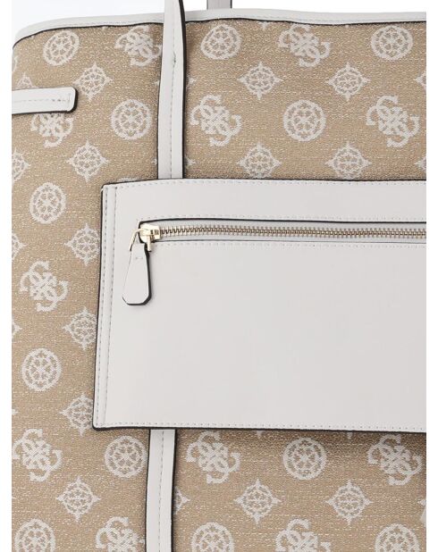 Beyza draagtas met wit logo - 40x34x19,5 cm