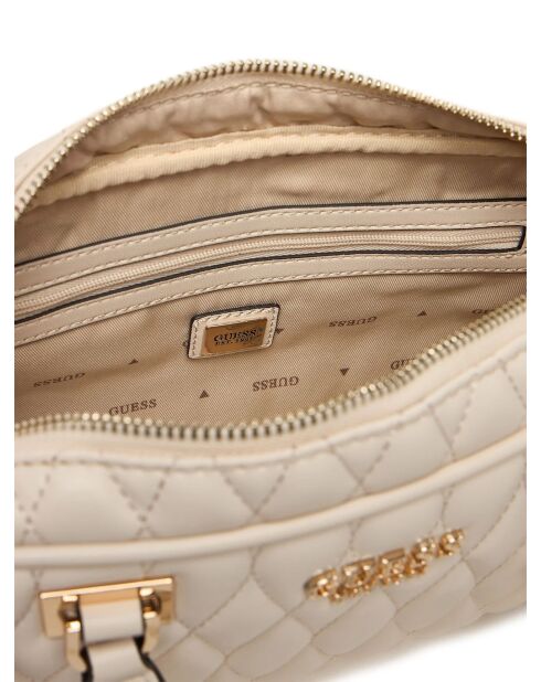 Valla beige handtas met handgreep aan de bovenkant - 30x14x7 cm