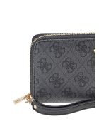 Laurel II SLG Große Geldbörse mit Reißverschluss und anthrazitfarbenem Logo — 21x10x2 cm