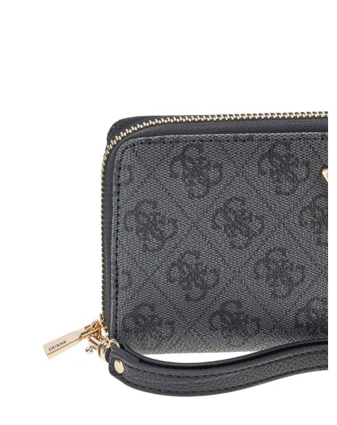 Laurel II SLG Große Geldbörse mit Reißverschluss und anthrazitfarbenem Logo — 21x10x2 cm