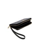 Portefeuille Isemay SLG grand format à fermeture éclair noir - 20x10x2 cm