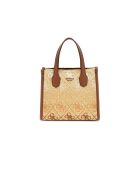 Silvana Mini-Handtasche mit 2 Fächern mit Cognac-Logo - 20x17x10 cm