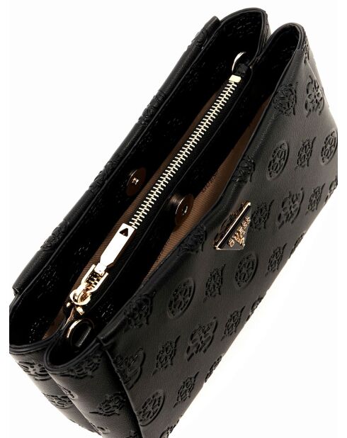 Bandolera Tisha con logo negro - 14x24x7 cm