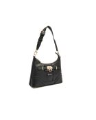 Greyson Ii zwarte schoudertas met ritssluiting aan de bovenkant - 8,5x16x27 cm