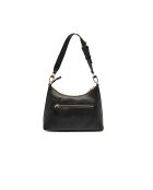 Greyson Ii zwarte schoudertas met ritssluiting aan de bovenkant - 8,5x16x27 cm