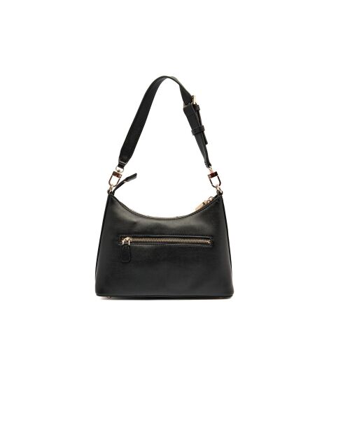 Greyson Ii zwarte schoudertas met ritssluiting aan de bovenkant - 8,5x16x27 cm