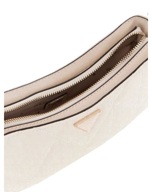 Aldina schoudertas met ritssluiting aan de bovenkant gebroken wit - 24x16x8 cm