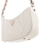 Aldina schoudertas met ritssluiting aan de bovenkant gebroken wit - 24x16x8 cm