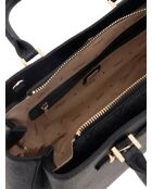 Katya Girlfriend Handtasche mit kohlefarbenem Logo - 29x20x10 cm