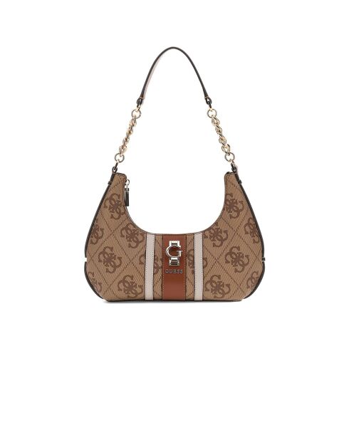 Erenia schoudertas met ritssluiting aan de bovenkant met latte-logo - 23x21x6 cm