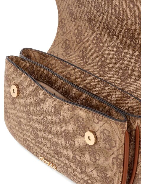 Dea Schultertasche mit Klappe und Latte-Logo - 21,5x11,5x7 cm