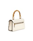 Bolso Sibel Tri Comp con asa superior en forma de piedra, 24 x 13 x 6 cm