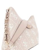 Izzy Schultertasche mit Reißverschluss und Sandlogo - 29x17x8,5 cm