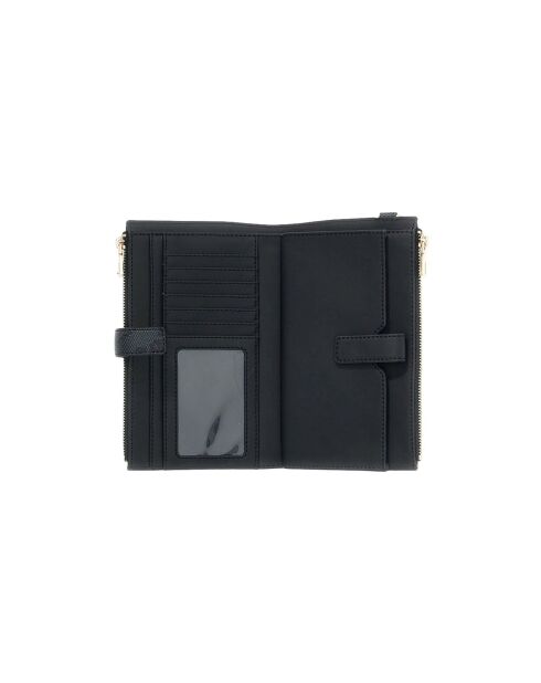 Organizador Laurel II SLG con doble cremallera y logotipo en color carbón - 18,5x11x4 cm