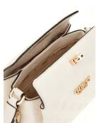 Phoebe Mini-Schultertasche mit cremefarbenem Logo - 18x12x10 cm