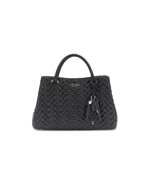 Melisandra große Handtasche mit drei Fächern schwarz - 33x24x12 cm