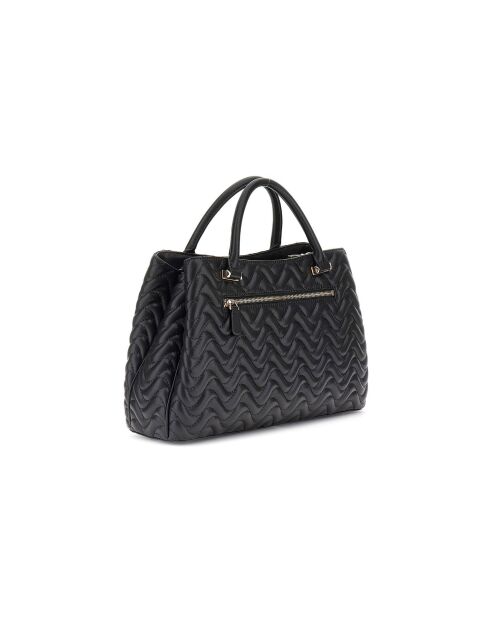 Melisandra große Handtasche mit drei Fächern schwarz - 33x24x12 cm