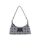 Neda Schultertasche mit Reißverschluss auf der Oberseite mit marineblauem Logo - 27x11x4,5 cm