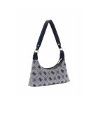 Neda Schultertasche mit Reißverschluss auf der Oberseite mit marineblauem Logo - 27x11x4,5 cm