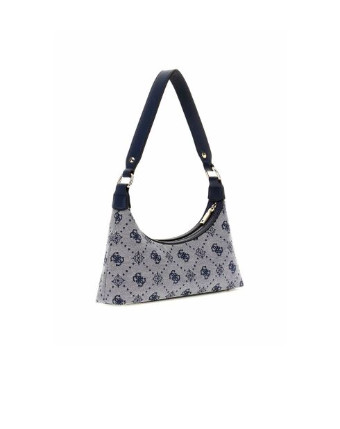 Neda Schultertasche mit Reißverschluss auf der Oberseite mit marineblauem Logo - 27x11x4,5 cm