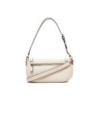 Cremefarbene Dea Flap Schultertasche - 30x15x6 cm