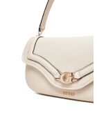 Cremefarbene Dea Flap Schultertasche - 30x15x6 cm