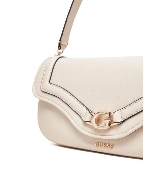 Cremefarbene Dea Flap Schultertasche - 30x15x6 cm