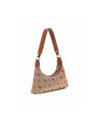 Neda Schultertasche mit Reißverschluss oben mit Latte-Logo - 27x11x4,5 cm