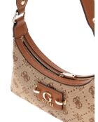 Neda Schultertasche mit Reißverschluss oben mit Latte-Logo - 27x11x4,5 cm