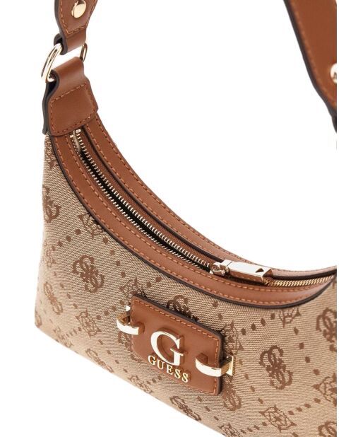 Neda Schultertasche mit Reißverschluss oben mit Latte-Logo - 27x11x4,5 cm