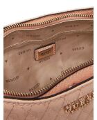 Bandolera Betula con cierre de cremallera en la parte superior color albaricoque - 25x13x8 cm