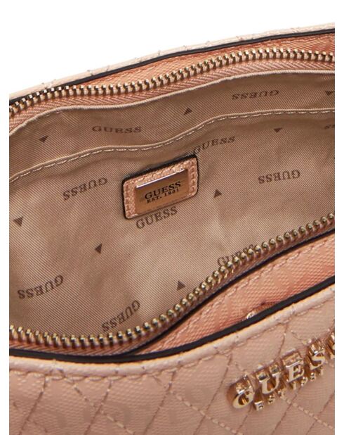 Bandolera Betula con cierre de cremallera en la parte superior color albaricoque - 25x13x8 cm