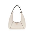 Calista Top schoudertas met ritssluiting aan de bovenkant gebroken wit - 26x12x8 cm