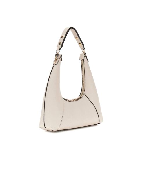 Calista Top schoudertas met ritssluiting aan de bovenkant gebroken wit - 26x12x8 cm