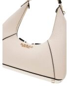 Calista Top schoudertas met ritssluiting aan de bovenkant gebroken wit - 26x12x8 cm