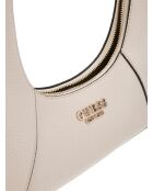 Calista Top schoudertas met ritssluiting aan de bovenkant gebroken wit - 26x12x8 cm