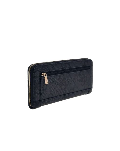 Portefeuille Karnilla avec logo SLG grand format à fermeture éclair avec logo charbon - 20x10x2.5 cm