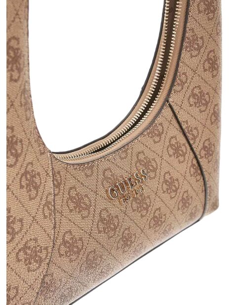 Calista schoudertas met ritssluiting met latte-logo - 26x12x8 cm