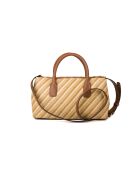 Petit sac Simona naturel et cognac - 30x17x12 cm