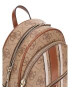 Erenia grote rugzak met latte-logo - 34x28x12 cm