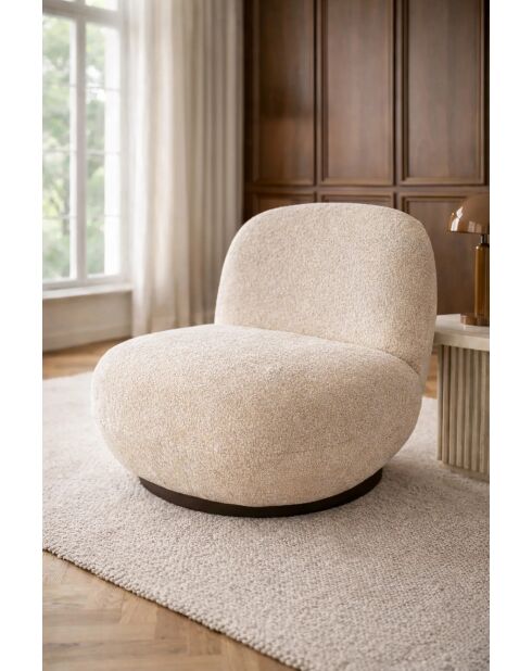 Beiger Drehsessel Marlo - 81x95x74 cm