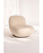 Beiger Drehsessel Marlo - 81x95x74 cm