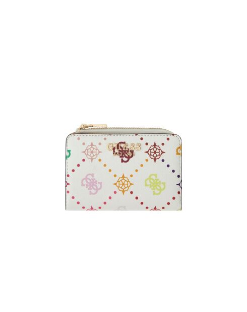 Porta carte Emelie SLG multicolore con zip e logo - 12x8x2 cm