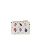 Porta carte Emelie SLG multicolore con zip e logo - 12x8x2 cm