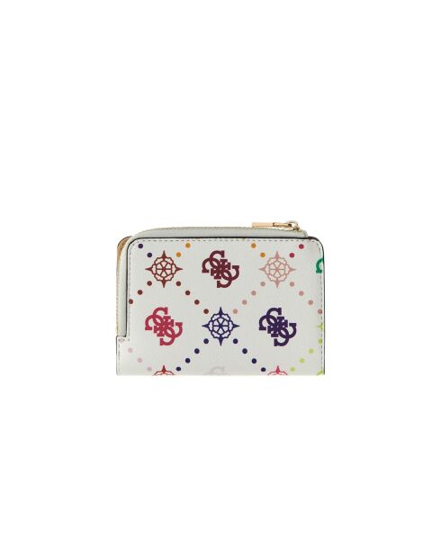 Porta carte Emelie SLG multicolore con zip e logo - 12x8x2 cm