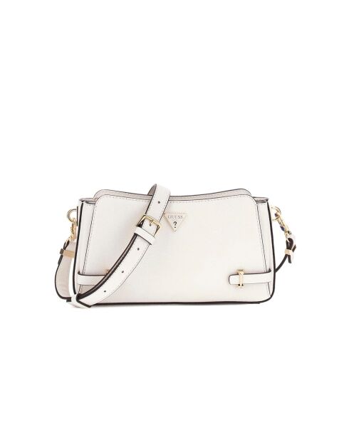 Rosalba Schultertasche mit Reißverschluss, cremefarben - 24x14x4 cm