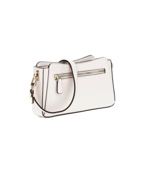 Rosalba Schultertasche mit Reißverschluss, cremefarben - 24x14x4 cm