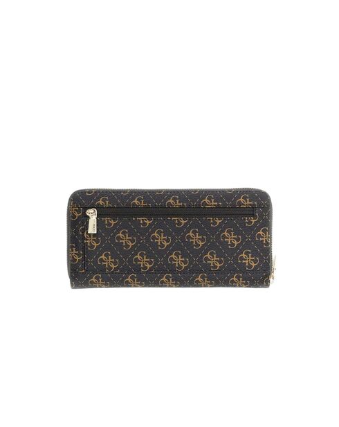 Portefeuille Laurel II SLG grand format à fermeture éclair avec logo marron - 20.5x10x2.5 cm