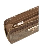 Portefeuille Laurel II moyen à fermeture éclair avec logo latte - 14x9x3 cm