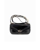 Bandolera Dea con solapa negra - 21,5x11,5x7 cm